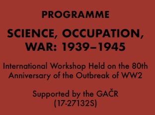 23.-25.10. 2019 - conference Science, Occupation, War 1939 - 1945