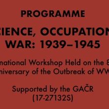 23.-25.10. 2019 - conference Science, Occupation, War 1939 - 1945