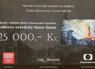 Národní technické muzeum a Česká filharmonie napomohly při získávání finančních prostředků na obnovu katedrály Notre-Dame v Paříži 