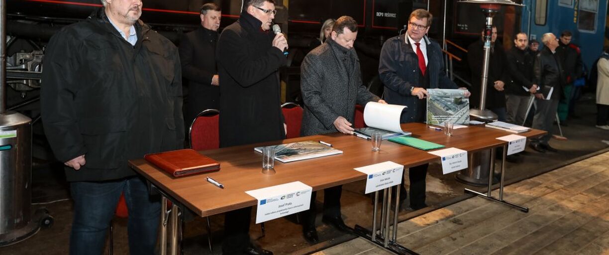 Slavnostní zahájení nových projektů IROP pro NTM v areálu budoucího Železničního muzea NTM na Masarykově nádraží